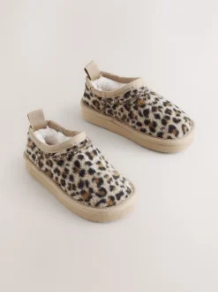 Pantoffels*Next - Shoot pantoffels Lichtbruin/dierenprint