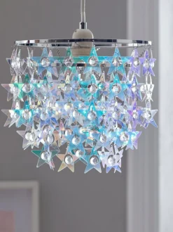 Lampenkappen|Verlichting*Next Lichte iriserende sterrenlampenkap met eenvoudige montage