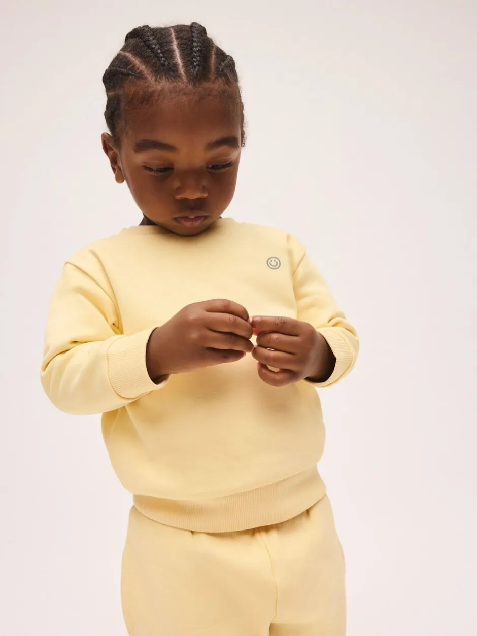 Shorts|Next - Plain Crew Neck Sweatshirt and Shorts Set (3mths-7yrs) Lichtgeel