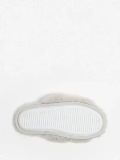 Pantoffels|Boux Avenue - Cross Band Slippers Lichtgrijs