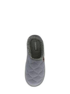 Pantoffels*Dunlop - doorgestikte pantoffelmuiltjes voor heren Lichtgrijs