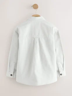 Shirts*Next - Geborsteld overshirt (3-16jr) Lichtgrijs