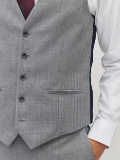Vesten|Next - Gilet van getextureerde wolmix Lichtgrijs