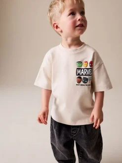 T-Shirts|Tops*Next - Marvel Short Sleeve Cotton T-Shirt (3mths-8yrs) Lichtgrijs