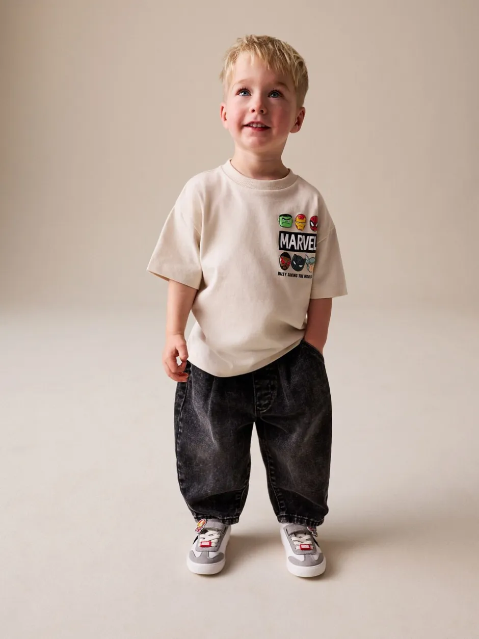 T-Shirts|Tops*Next - Marvel Short Sleeve Cotton T-Shirt (3mths-8yrs) Lichtgrijs