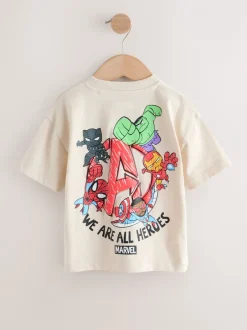 T-Shirts|Tops*Next - Marvel Short Sleeve Cotton T-Shirt (3mths-8yrs) Lichtgrijs