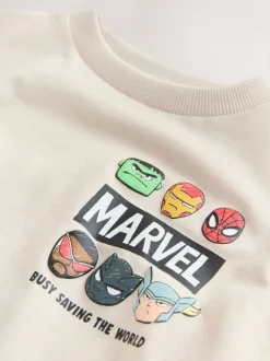 T-Shirts|Tops*Next - Marvel Short Sleeve Cotton T-Shirt (3mths-8yrs) Lichtgrijs