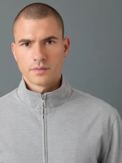 Blazers En Business-Jasjes*Next - Premium slimme opstaande kraag met rits en wol Lichtgrijs
