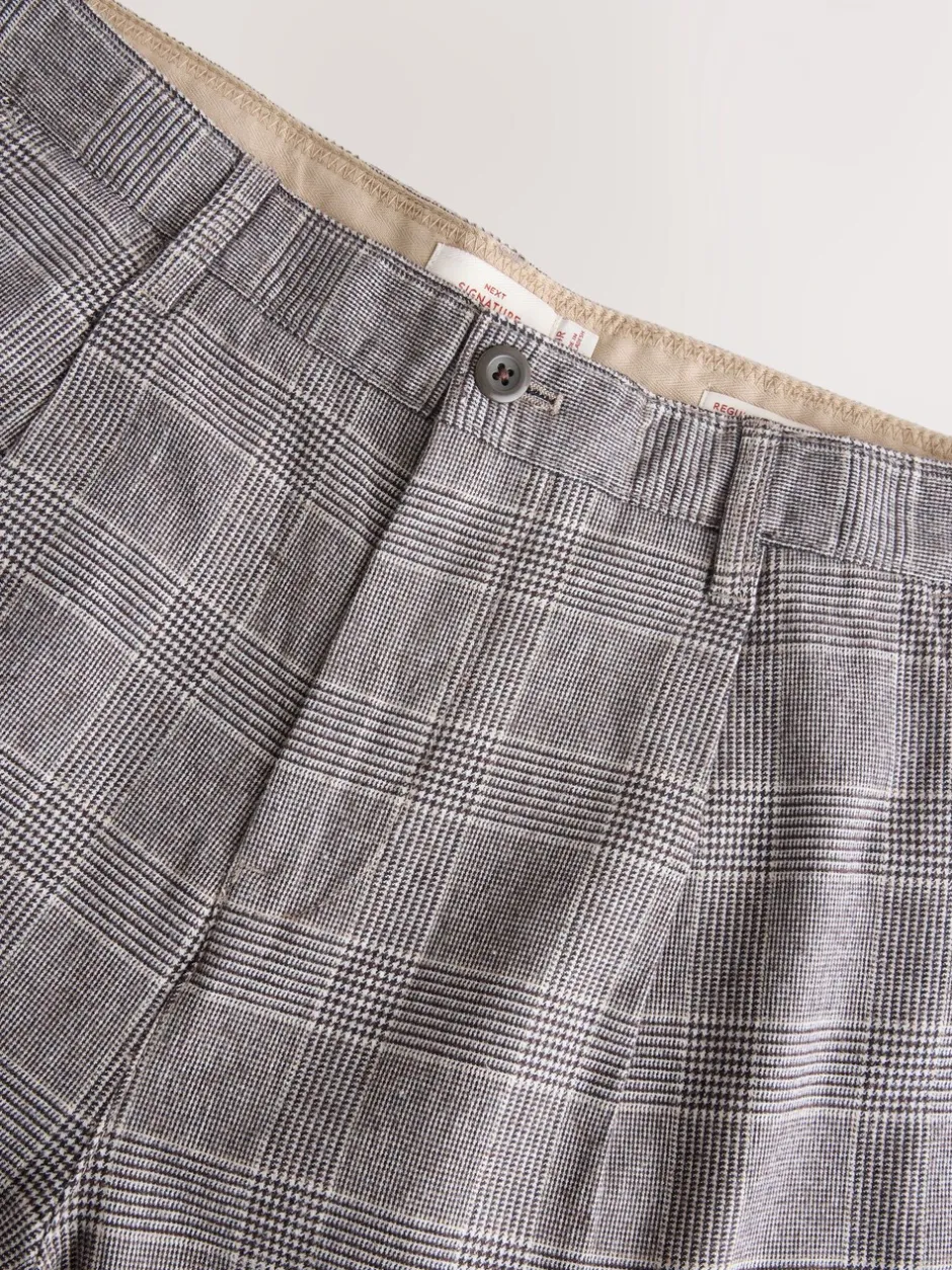 Formele Broek|Next - Signature Heritage Pleated Trousers Lichtgrijs