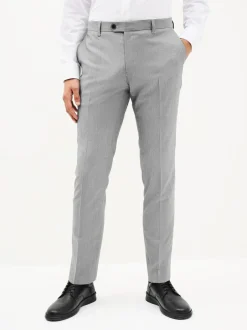 Formele Broek|Next - Strakke Pasvorm - Chique stretchy broek Lichtgrijs