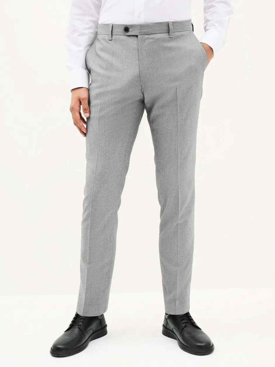 Formele Broek|Next - Strakke Pasvorm - Chique stretchy broek Lichtgrijs
