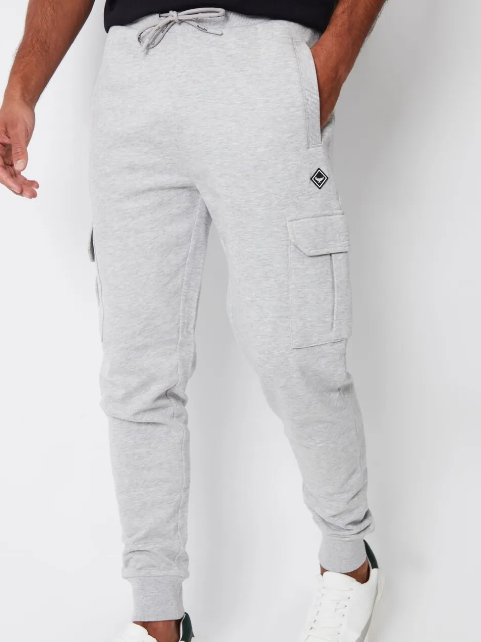 Joggingbroeken|Threadbare - joggingbroek in cargostijl Lichtgrijs