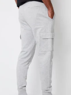 Joggingbroeken|Threadbare - joggingbroek in cargostijl Lichtgrijs