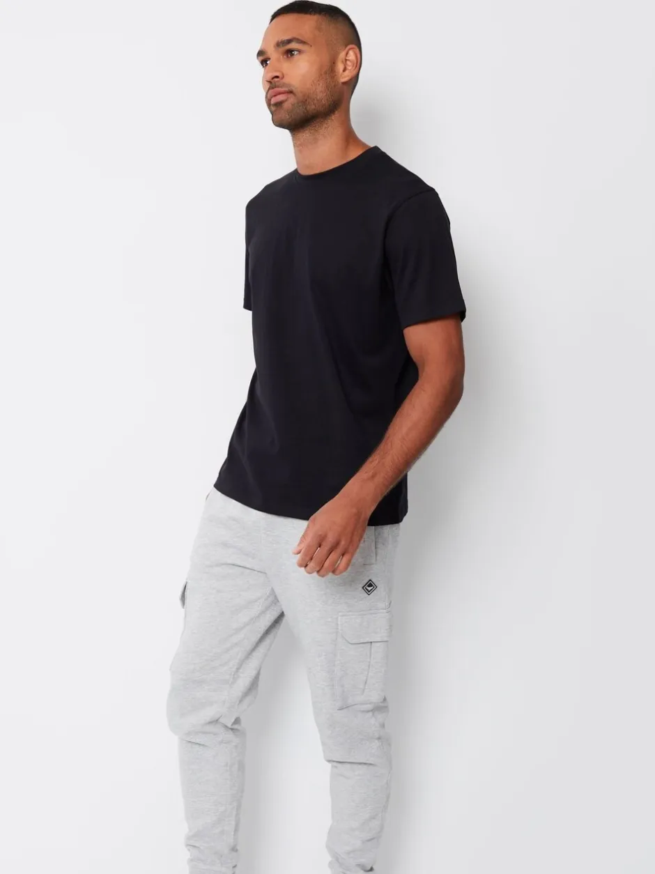Joggingbroeken|Threadbare - joggingbroek in cargostijl Lichtgrijs