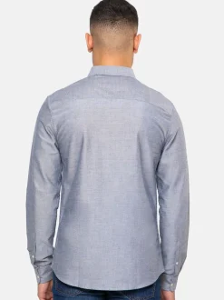 Formele Overhemden*Threadbare Lichtgrijs - Oxford-overhemd met lange mouwen