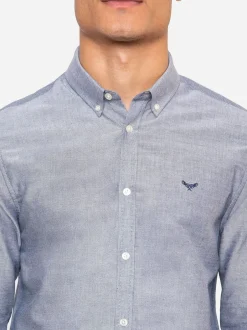 Formele Overhemden*Threadbare Lichtgrijs - Oxford-overhemd met lange mouwen
