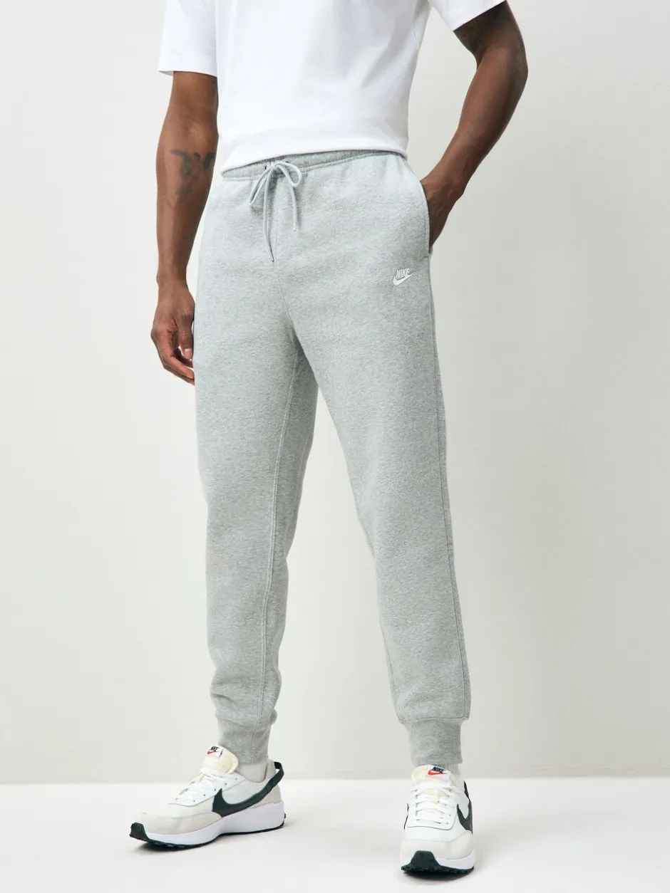 Joggingbroeken|Nike Lichtgrijs gemêleerd - Club fleece joggingbroek