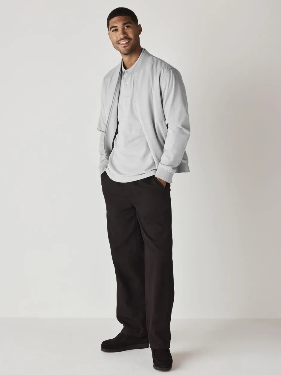 Poloshirts|T-Shirts En Hemden|Next Lichtgrijs gemêleerd - Normale Pasvorm - Piqué poloshirt met korte mouwen