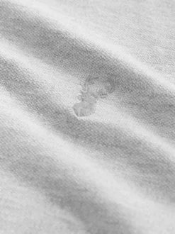 Poloshirts|T-Shirts En Hemden|Next Lichtgrijs gemêleerd - Normale Pasvorm - Piqué poloshirt met korte mouwen