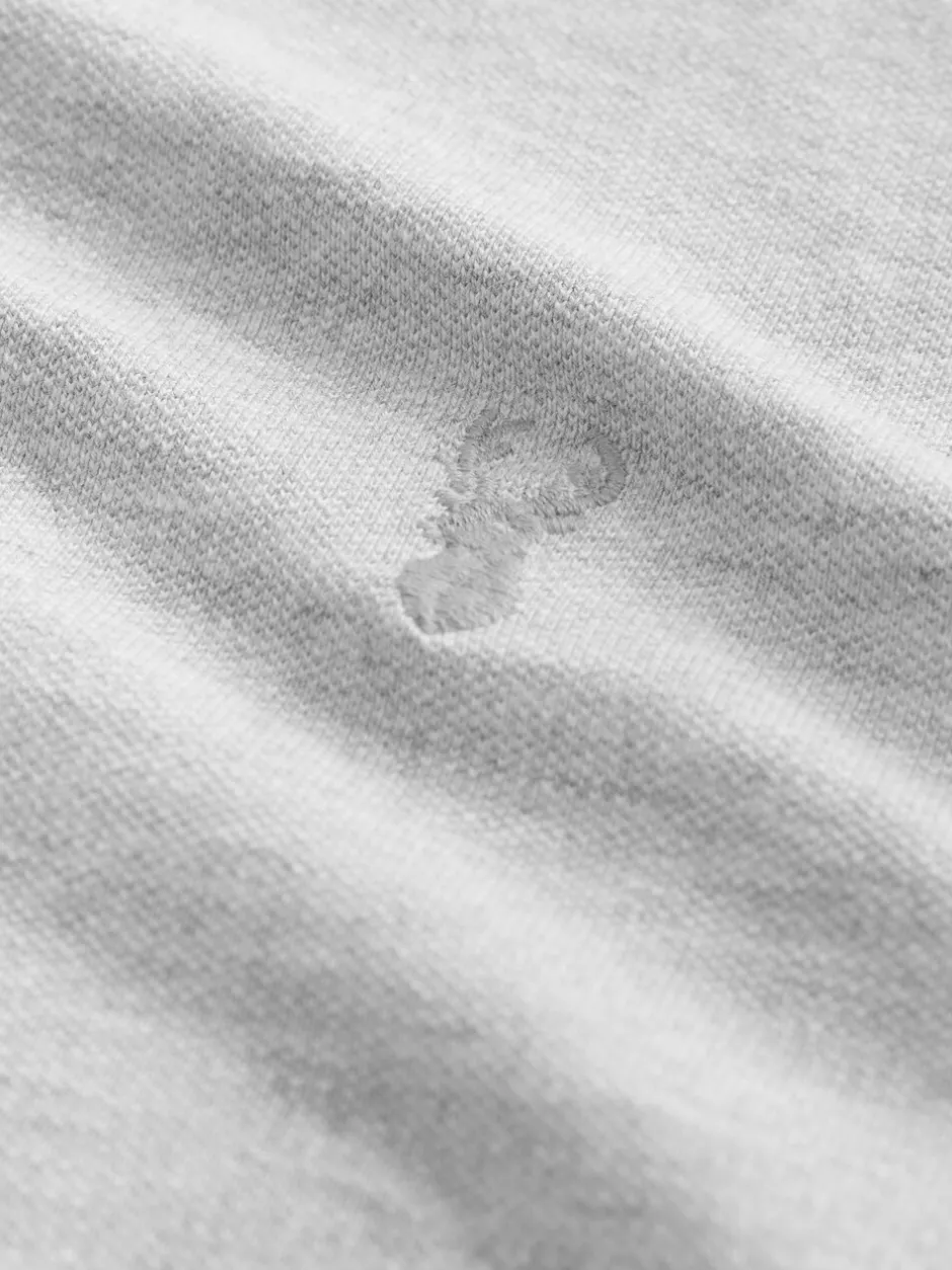 Poloshirts|T-Shirts En Hemden|Next Lichtgrijs gemêleerd - Normale Pasvorm - Piqué poloshirt met korte mouwen