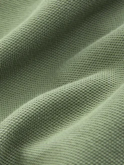 Poloshirts|Next Lichtolijfgroen - Normale Pasvorm - Piqué poloshirt met korte mouwen