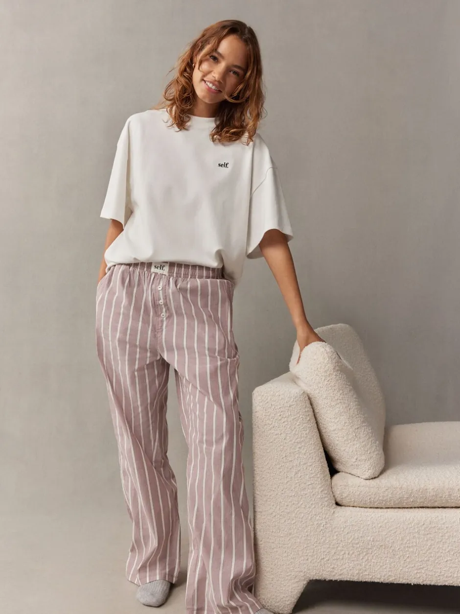 Pyjama's|Loungewear|self. - Pyjama met korte mouwen Lichtpaars