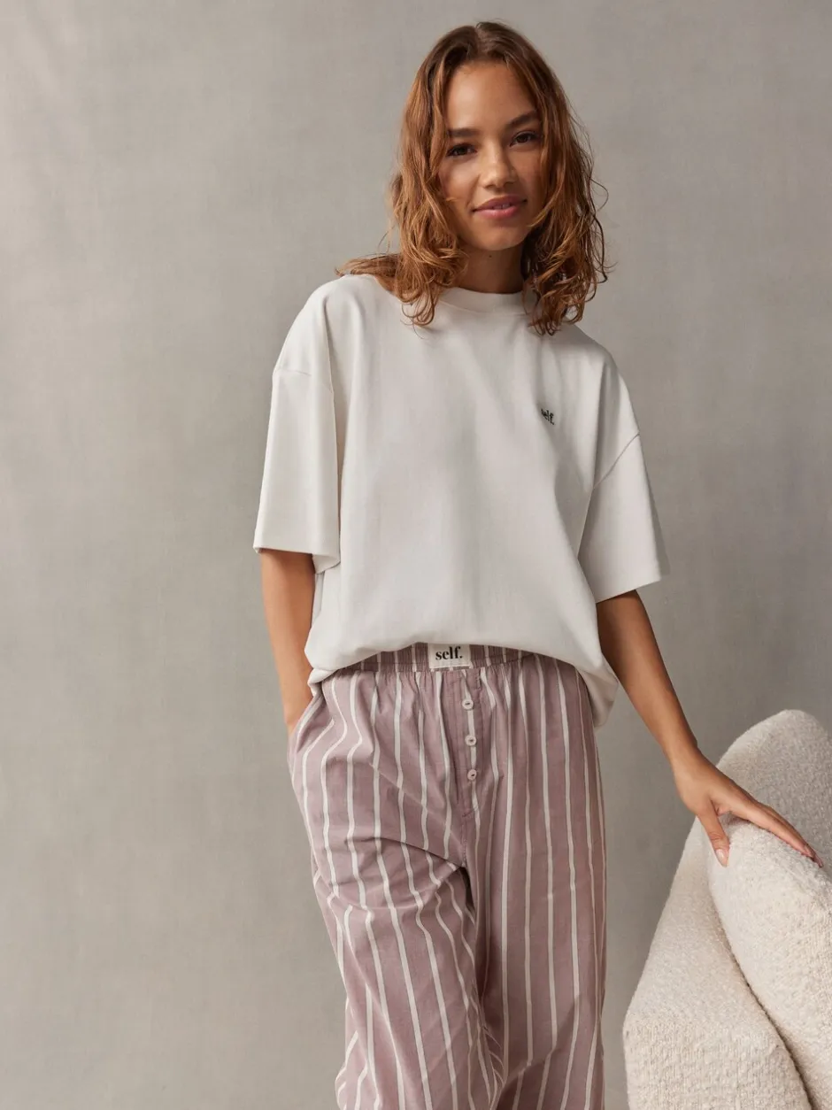 Pyjama's|Loungewear|self. - Pyjama met korte mouwen Lichtpaars