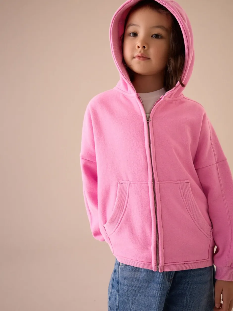 Sweaters En Hoody´S|Next Lichtroze - Hoodie met doorlopende rits (3-16 jr)
