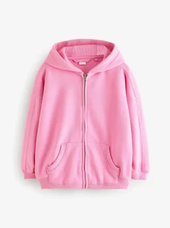 Sweaters En Hoody´S|Next Lichtroze - Hoodie met doorlopende rits (3-16 jr)