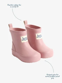 Laarzen|Jojo Maman Bébé Lichtroze - Print Cosy Short Wellies