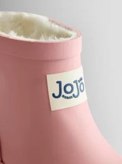 Laarzen|Jojo Maman Bébé Lichtroze - Print Cosy Short Wellies