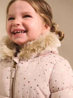 Jassen, Jacks En Kinderwagenpakjes|Jassen En Jacks|Next - Regenbestendig sneeuwpak met print (3mnd -7jr) Lichtroze