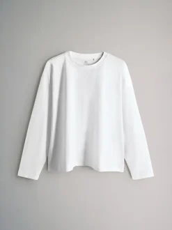Tops En T-Shirts*The Set Light Green/Pink/White/Stripe - 4 Pack 100% Cotton Relaxed Long Sleeve T-Shirts