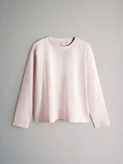 Tops En T-Shirts*The Set Light Green/Pink/White/Stripe - 4 Pack 100% Cotton Relaxed Long Sleeve T-Shirts