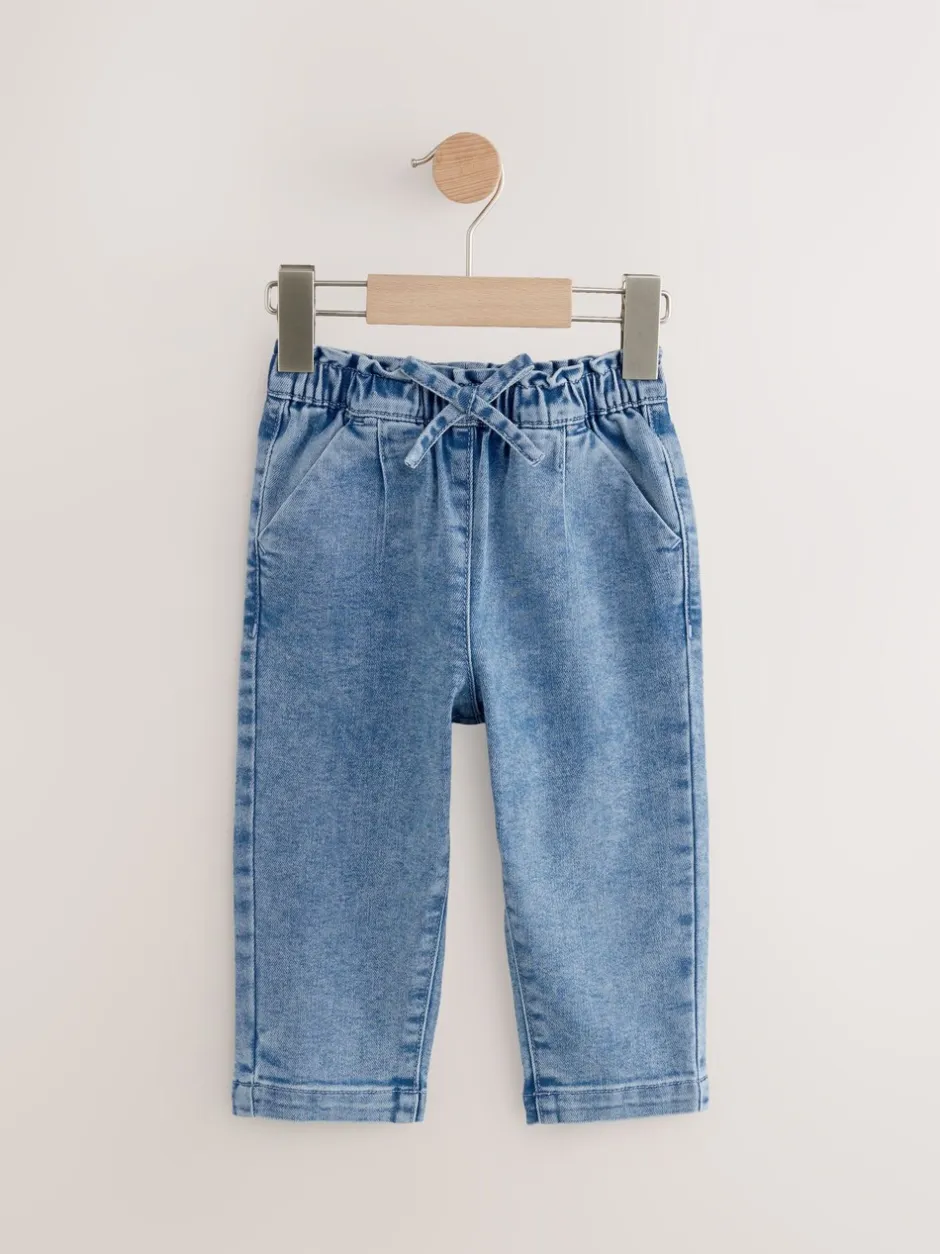 Jeans En Joggingbroeken|Jeans*Next - Jeans met gestrikte taille (3 mnd-7 jr) Light wash