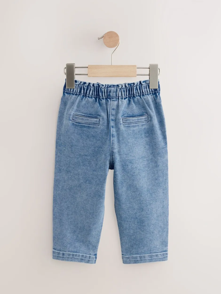 Jeans En Joggingbroeken|Jeans*Next - Jeans met gestrikte taille (3 mnd-7 jr) Light wash