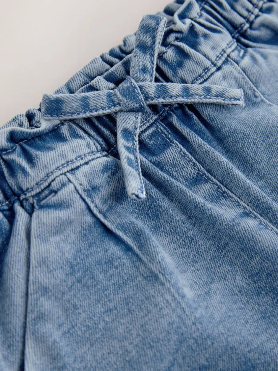 Jeans En Joggingbroeken|Jeans*Next - Jeans met gestrikte taille (3 mnd-7 jr) Light wash
