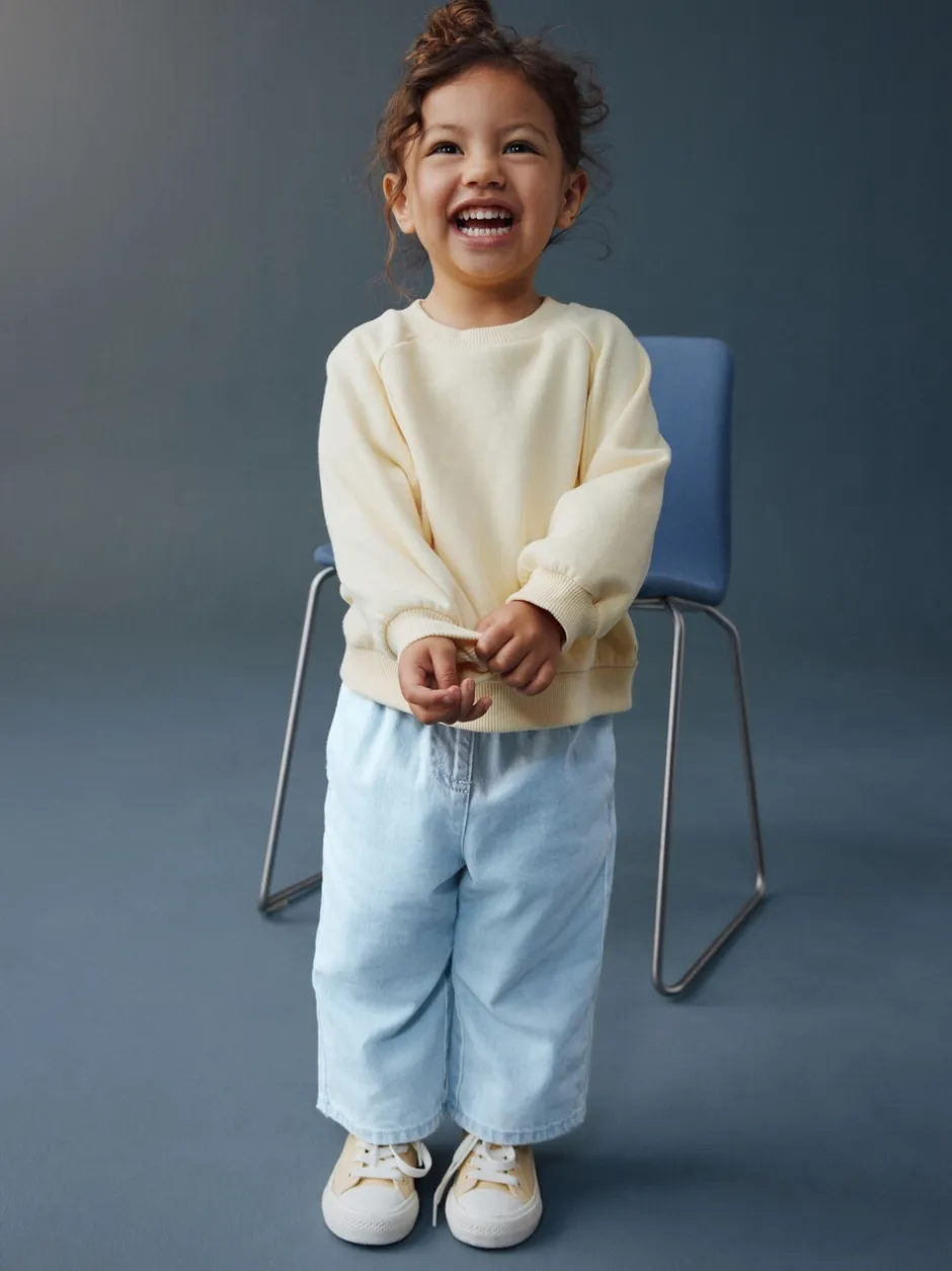 Jeans|Next - Jeans met wijde pijpen (3 mnd-7 jr) Light wash