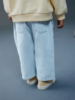 Jeans|Next - Jeans met wijde pijpen (3 mnd-7 jr) Light wash