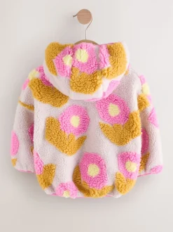 Truien En Breisels|Jassen, Jacks En Kinderwagenpakjes|Next - Fleece met ritssluiting (3mnd-7jr) Lila bloemenprint