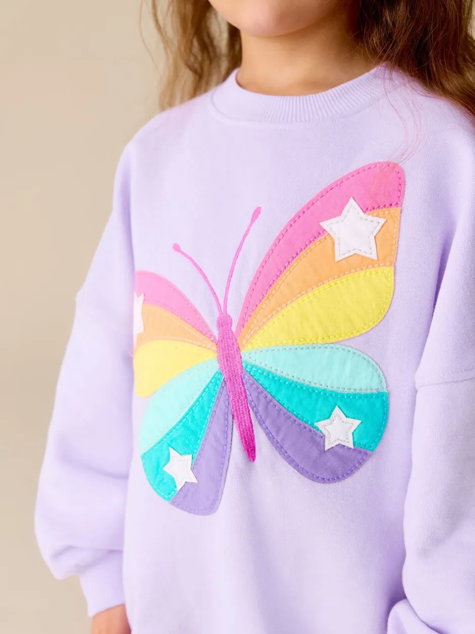 Sweaters En Hoody´S|Sets En Outfits*Little Bird by Jools Oliver - 2 Piece Jumper and Leggings Set Lila met vlinders