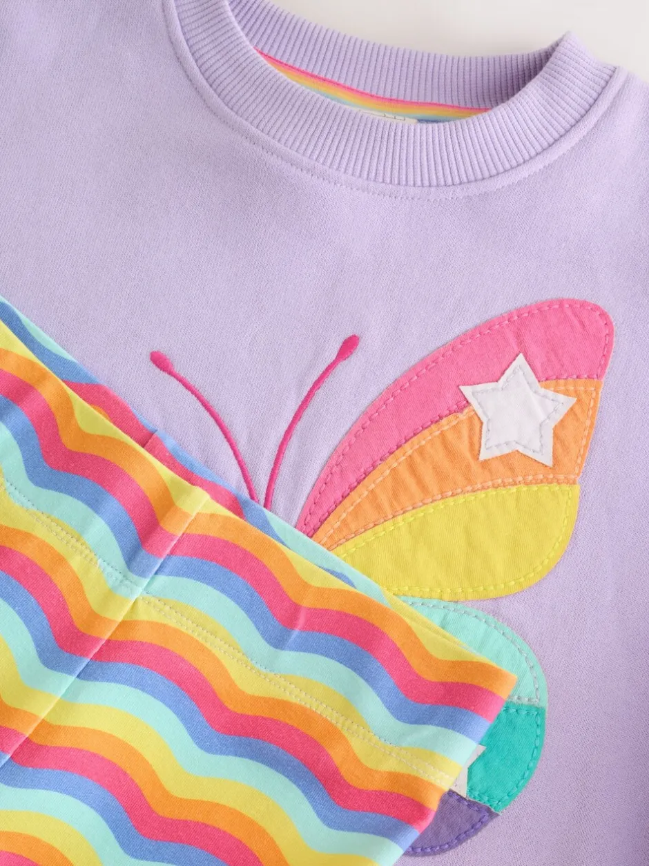 Sweaters En Hoody´S|Sets En Outfits*Little Bird by Jools Oliver - 2 Piece Jumper and Leggings Set Lila met vlinders