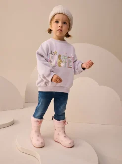 Truien En Breisels|Sweaters En Hoody´S|Next Lila Paarse Sister - Sweatshirt met ronde hals (3 mnd-7 jr)
