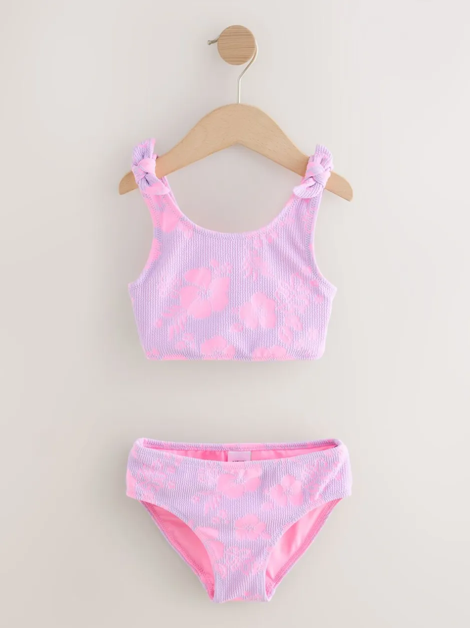 Badkleding*Next - Bikini (3-16 jr) Lilac Purple Hibiscus Crinkle