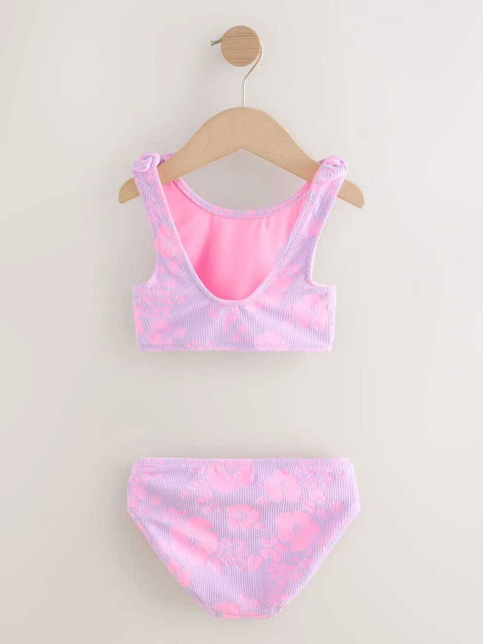 Badkleding*Next - Bikini (3-16 jr) Lilac Purple Hibiscus Crinkle