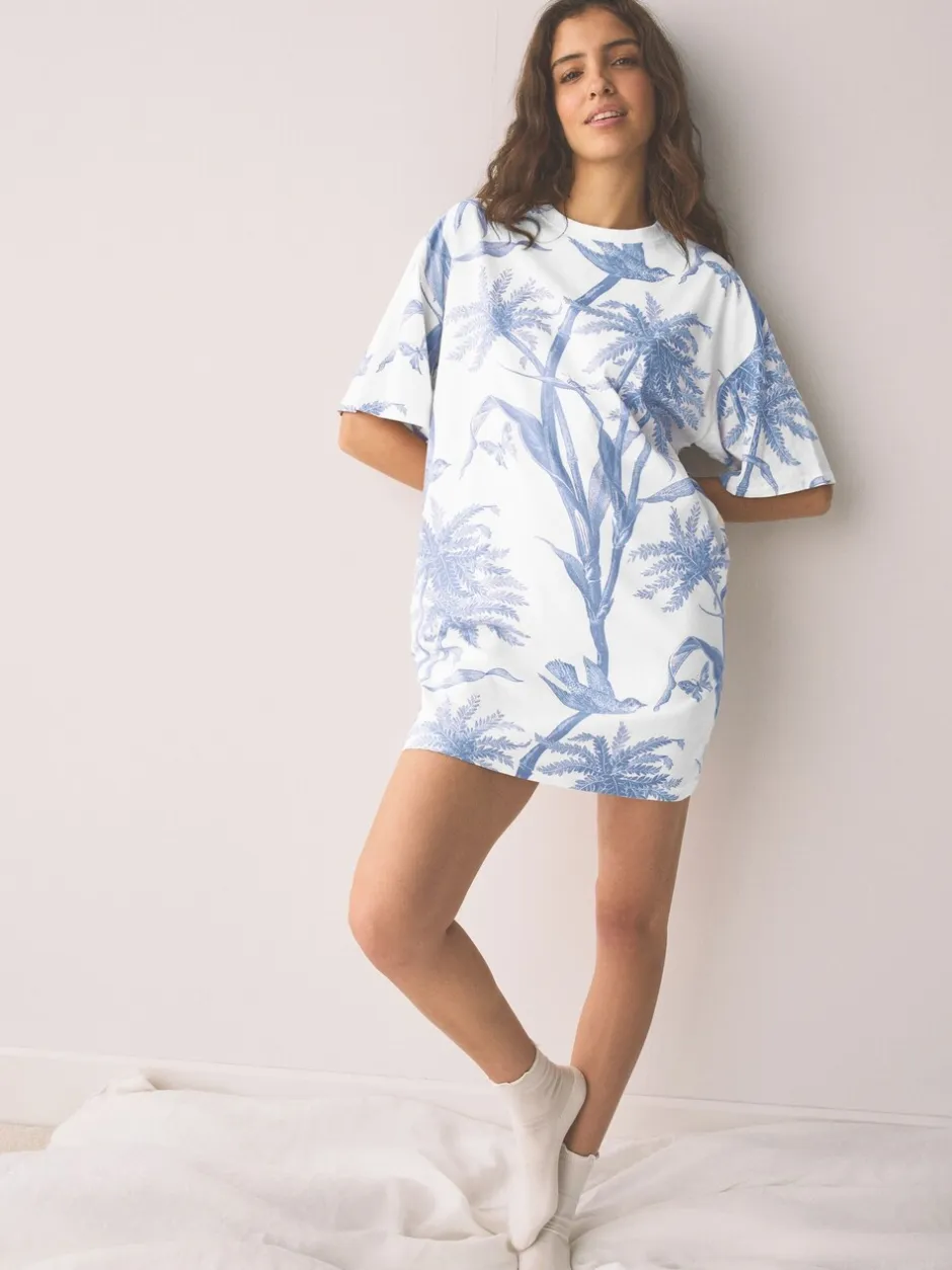 Alle Nacht- En Loungekleding|Next - Nachtpon Lilac Purple Palm