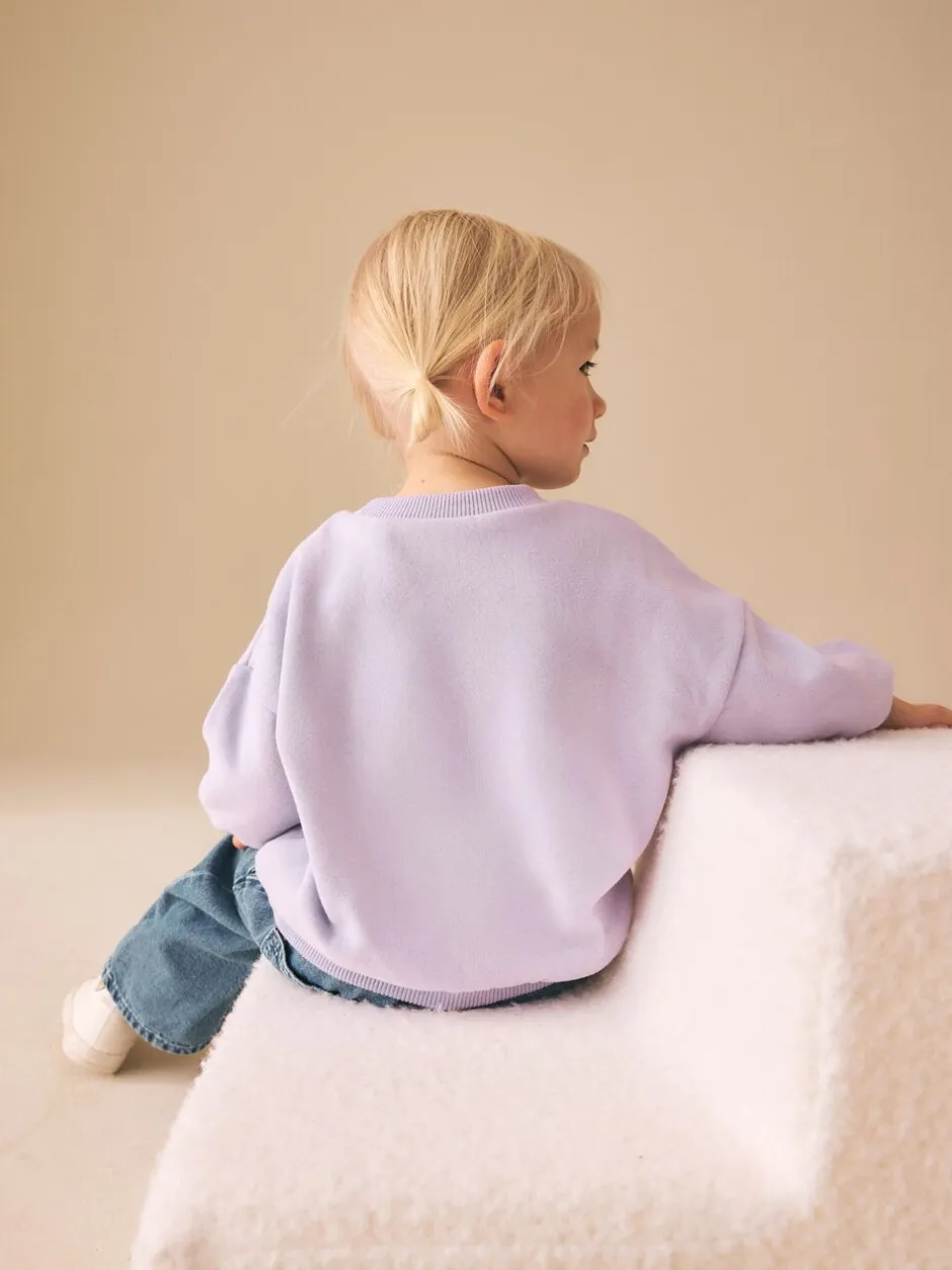 Sweaters En Hoody´S|Next Lilac Purple Spot Cat - Sweatshirt met ronde hals (3 mnd-7 jr)