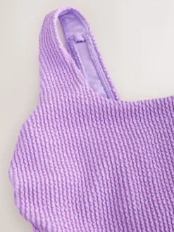 Badkleding|Next Lila-paars - Buikbedekkend badpak met ruime ronde hals