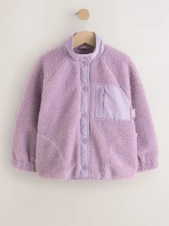 Sweaters En Hoody´S|Jassen En Jacks|Next - Button Up Fleece Jacket (3-16yrs) Lila-paars