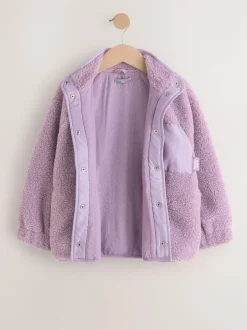 Sweaters En Hoody´S|Jassen En Jacks|Next - Button Up Fleece Jacket (3-16yrs) Lila-paars